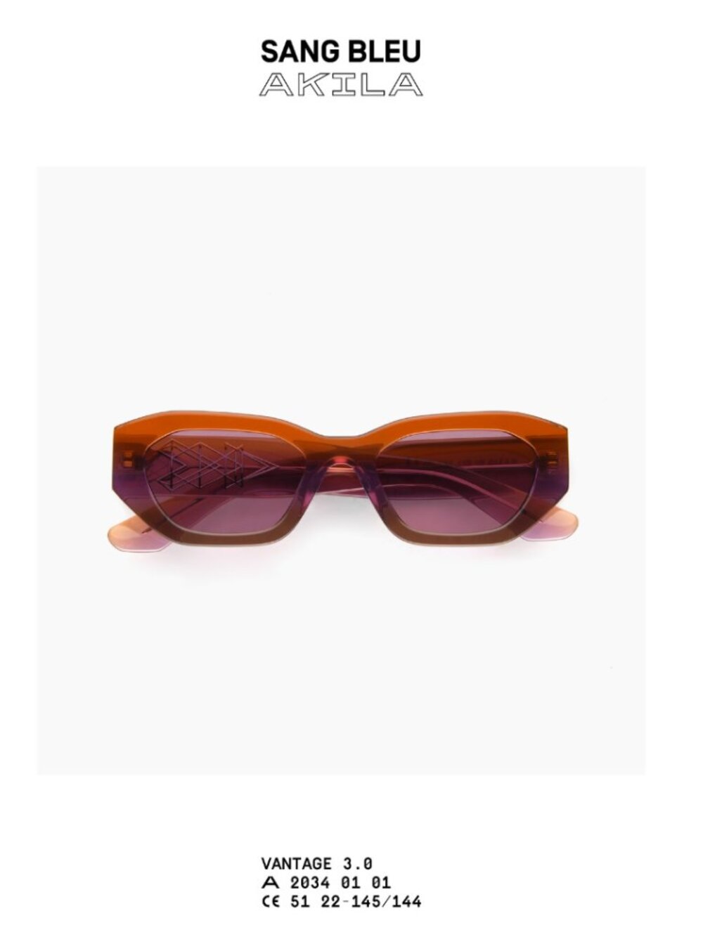 AKILA x Sang Bleu Vantage 3.0 Limited Edition Sunglasses - Gradient/Purple/Red